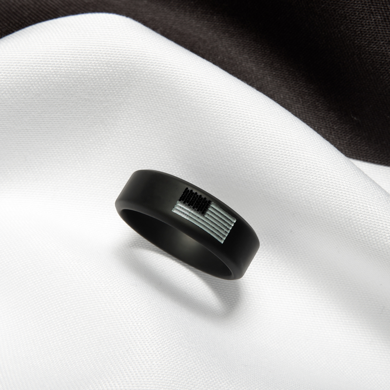 Women's American Flag Modern Ring - Image 3