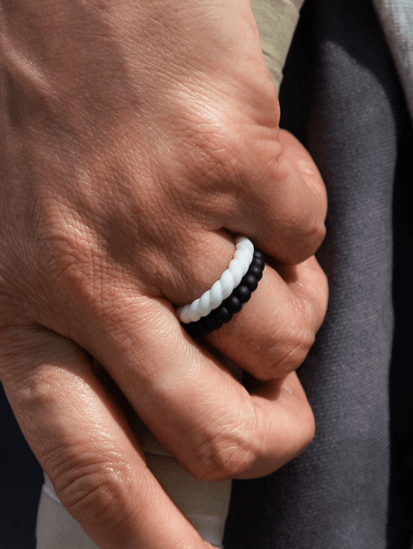 Women's Stackable Bead Silicone Ring - Image 3