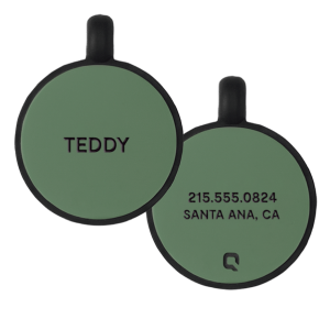 Green Round Silicone Dog ID Tag