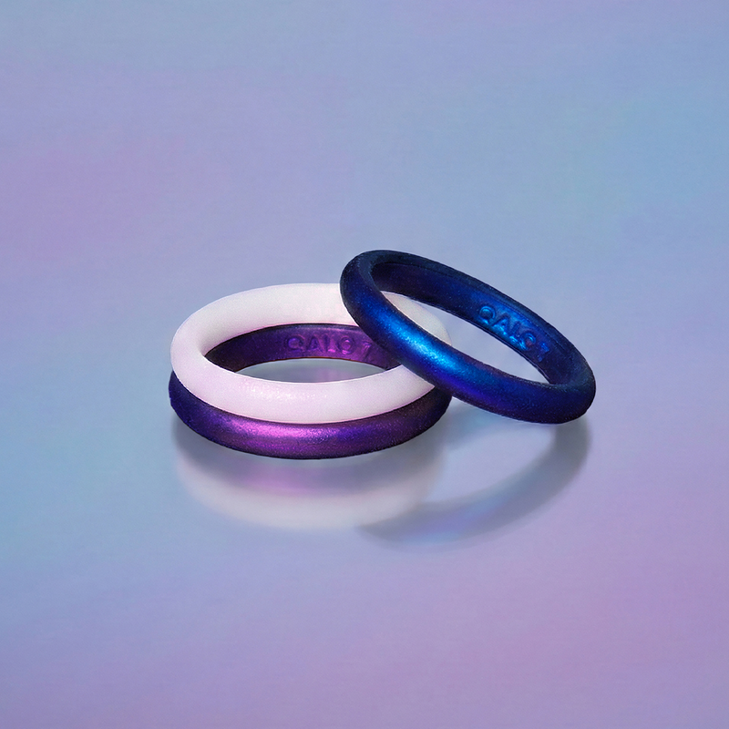 Women's Holographic Classic Stackable Silicone Ring - Image 4
