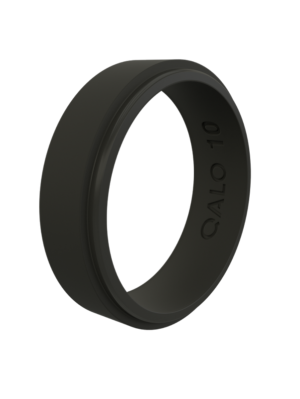 Women's Narrow Polished Step Edge Silicone Ring - Image 5