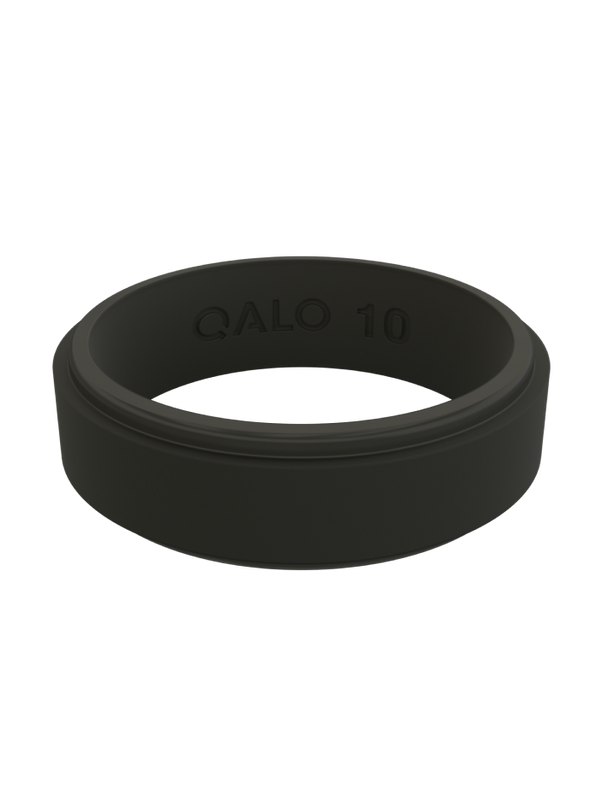 Women's Narrow Polished Step Edge Silicone Ring - Image 6
