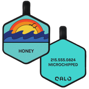 Ocean Sunrise Silicone Dog ID Tag