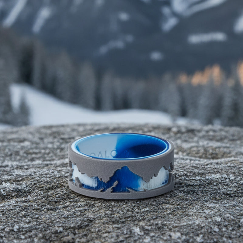 Men's Metallic Frostline Ridge Strata Ring - Image 3