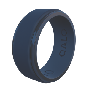 Men's Polished Step Edge Silicone Ring
