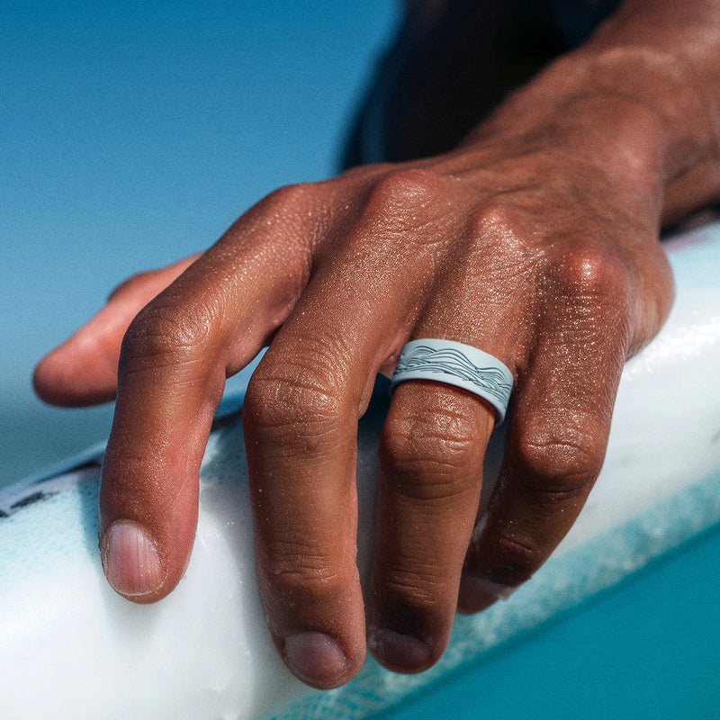 Men's Flow Waves Strata Ring - Image 5
