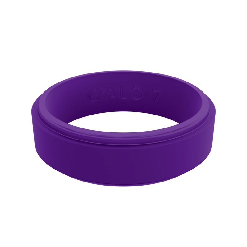 Women's Narrow Polished Step Edge Silicone Ring - Image 4