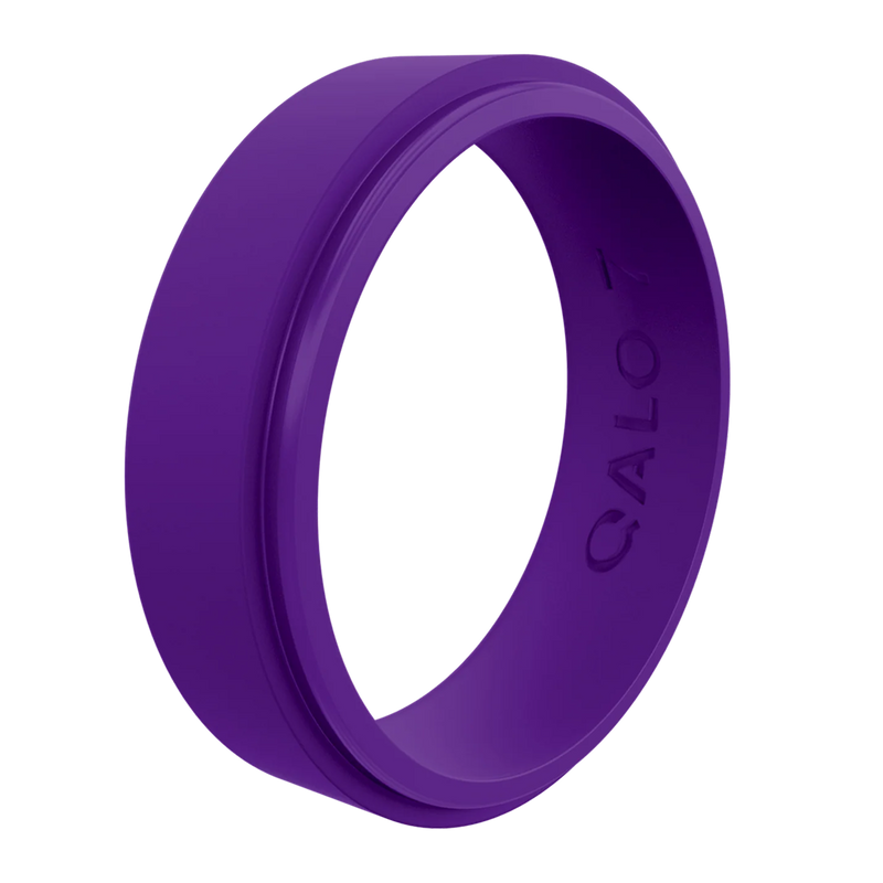 Women's Narrow Polished Step Edge Silicone Ring - Image 3