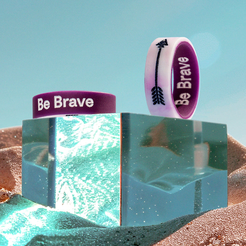 Women's Be Brave Purple Switch Ring - Image 3