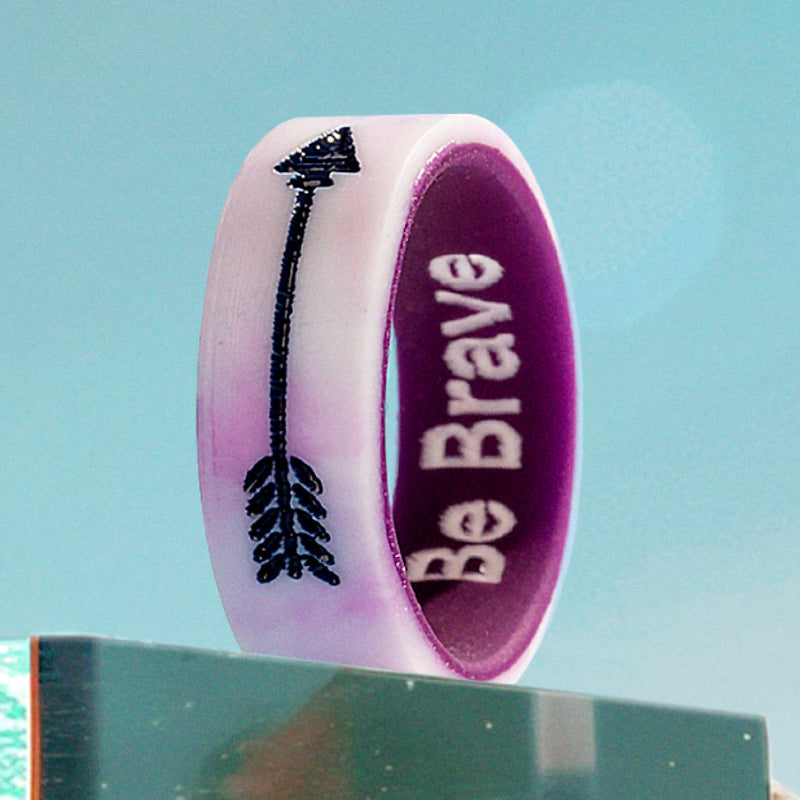 Women's Be Brave Purple Switch Ring - Image 4
