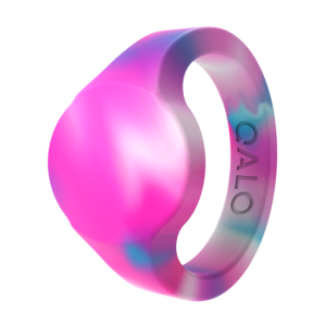 Women??s Tie Dye Signet Silicone Ring