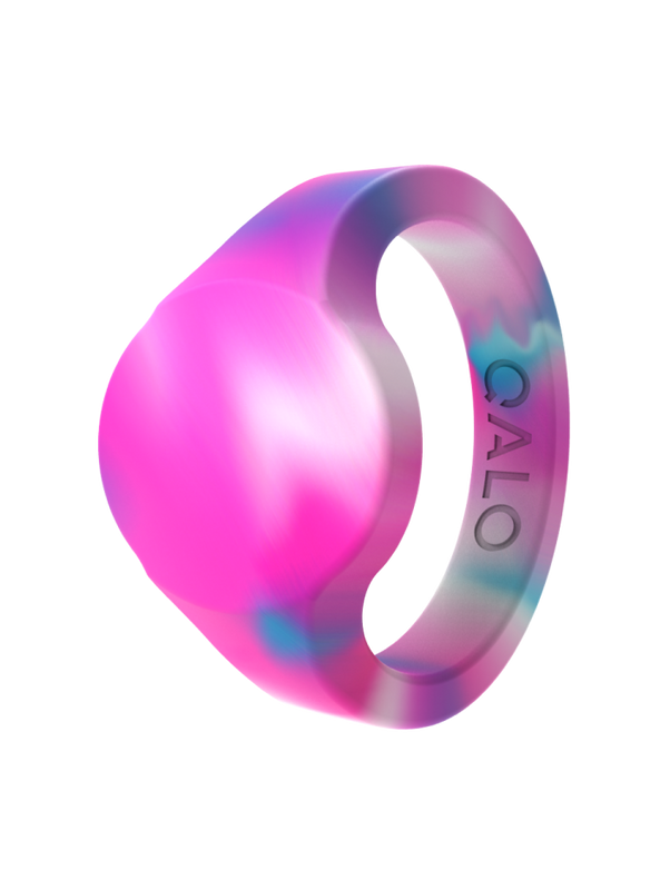 Women??s Tie Dye Signet Silicone Ring