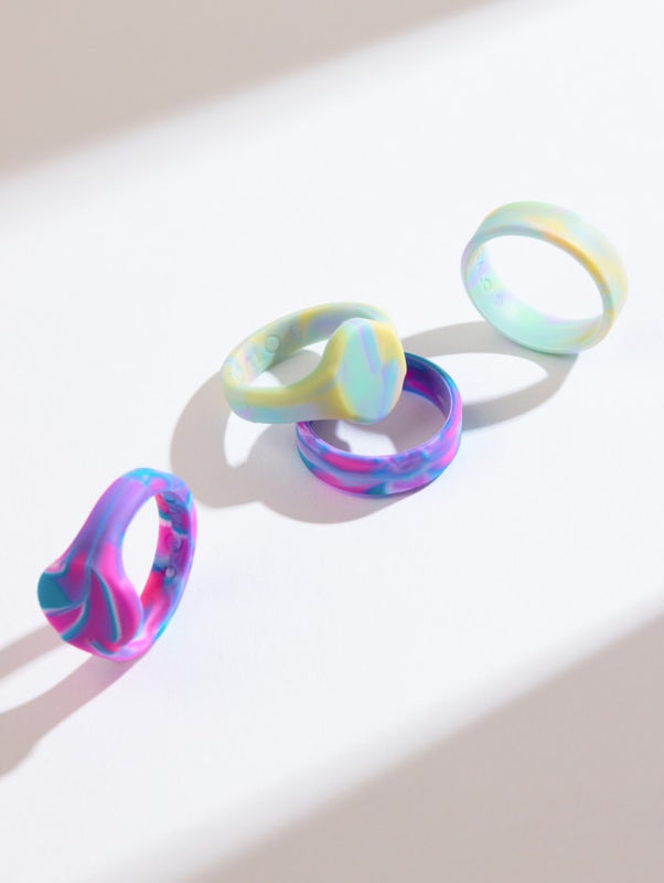 Women??s Tie Dye Signet Silicone Ring - Image 4