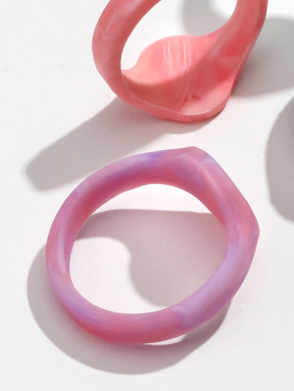 Women??s Natural Stone Signet Silicone Ring - Image 2