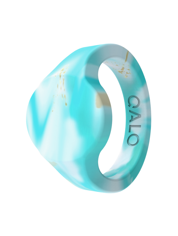 Women??s Natural Stone Signet Silicone Ring - Image 5