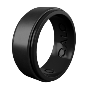 Men's Eva Shockey Polished Step Edge Silicone Ring