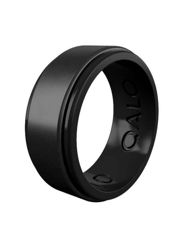 Men's Eva Shockey Polished Step Edge Silicone Ring