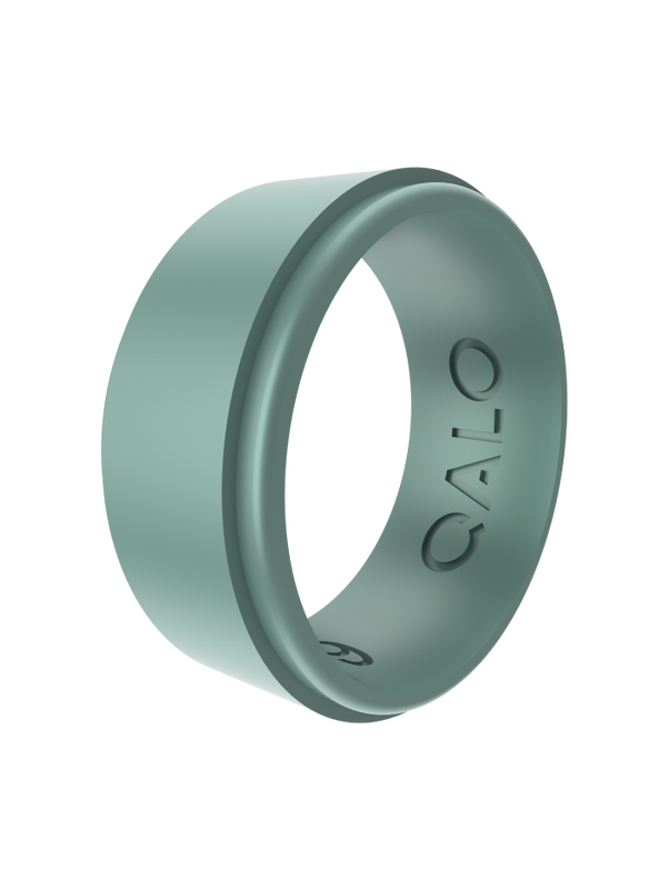 Men's Eva Shockey Polished Step Edge Silicone Ring - Image 3