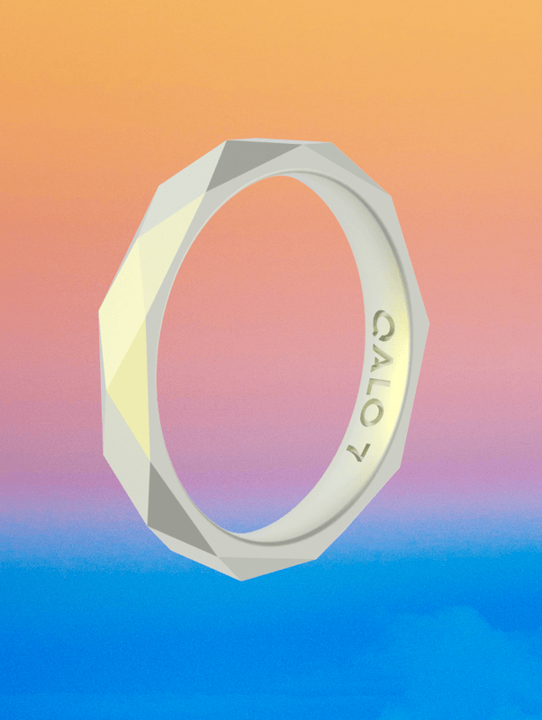 Women's Holographic Geo Stackable Silicone Ring - Image 3