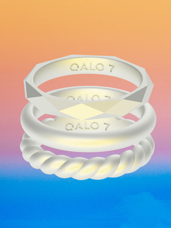 Women's Holographic Geo Stackable Silicone Ring - Image 4