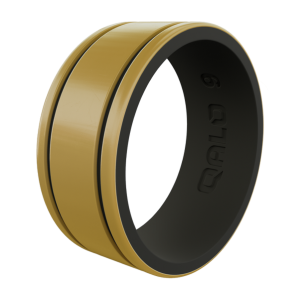Men's Metallic Score Strata Silicone Ring