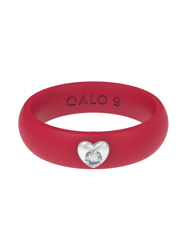Women's Silver Heart Gemstone Ring - Image 2