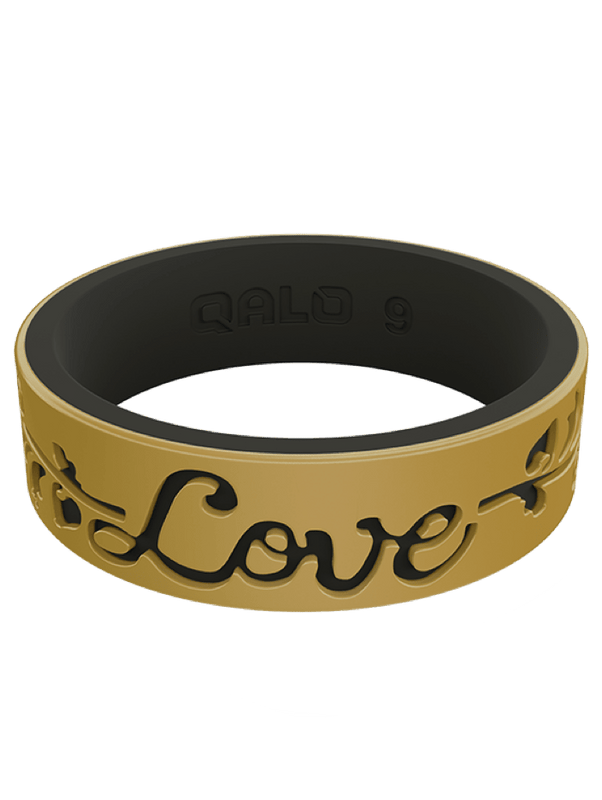 Women's Metallic Strata Filigree Love Silicone Ring - Image 2