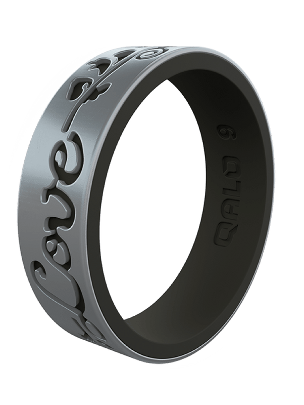 Women's Metallic Strata Filigree Love Silicone Ring - Image 6