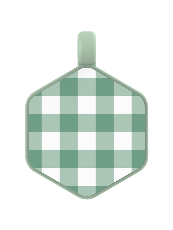 Gingham Hex Dog Tag - Image 2