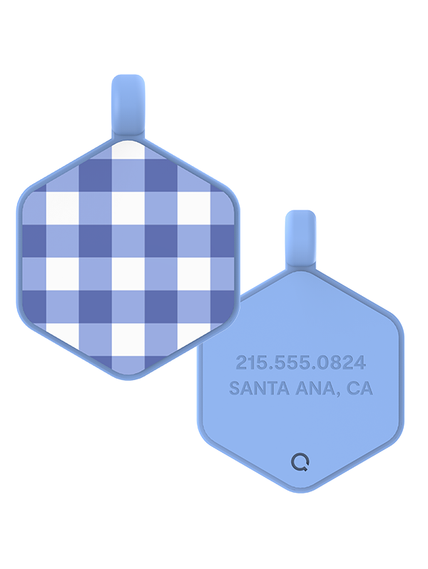 Gingham Hex Dog Tag - Image 4
