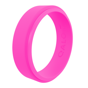 Women's Narrow Polished Step Edge Silicone Ring