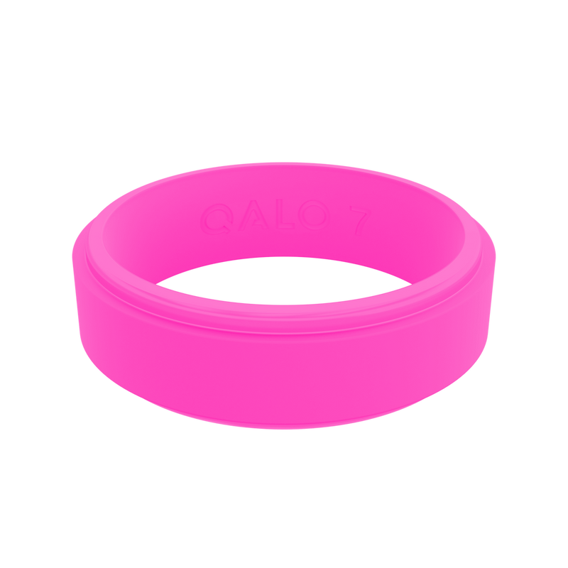 Women's Narrow Polished Step Edge Silicone Ring - Image 2