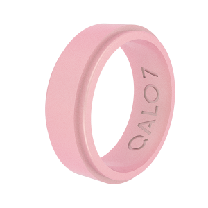 Women??s Pearl Narrow Step Edge Silicone Ring